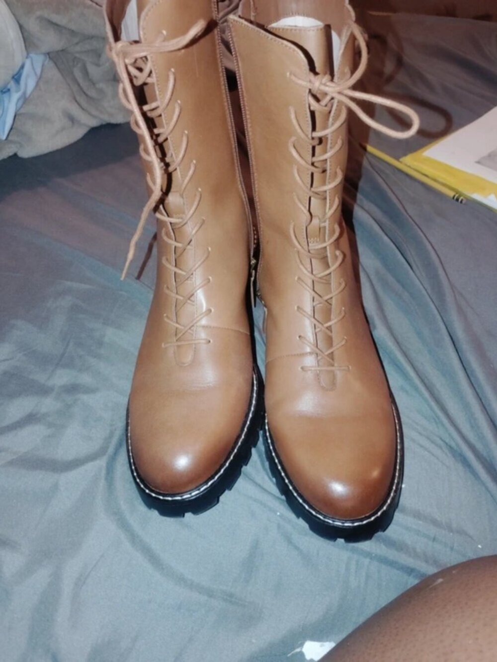 Large Size 10.5 leather JCrew Boots